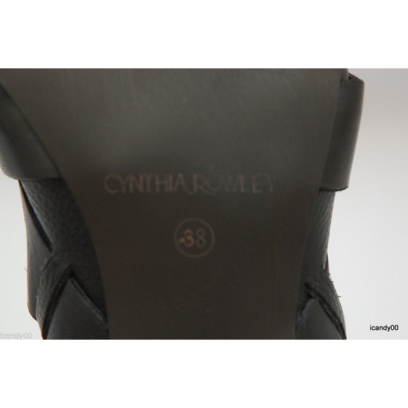 Cynthia Rowley LAINEY Tall Knee High Leather Boot Shoe Heel Black 6/7/7.5 New - Picture 11 of 11